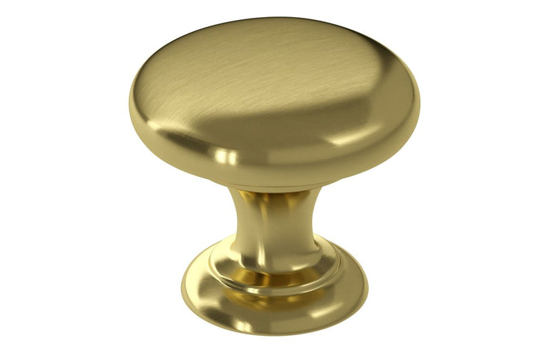 38mm Round Knob Handle - Brushed Brass - KPSB106212