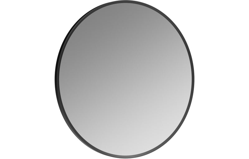 Lucy 500mm Round Mirror - Matt Black - KPSB106262