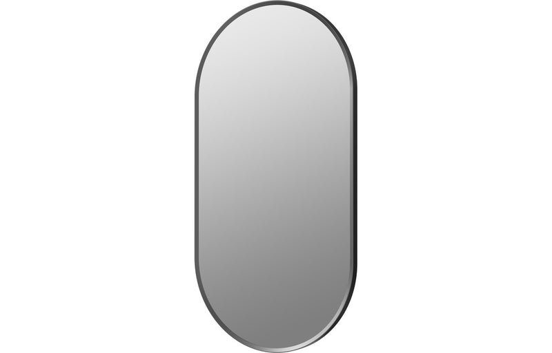 Lucy 800x400mm Oblong Mirror - Matt Black - KPSB106266