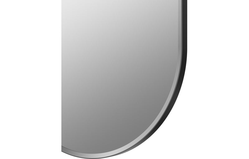 Lucy 800x400mm Oblong Mirror - Matt Black - KPSB106266