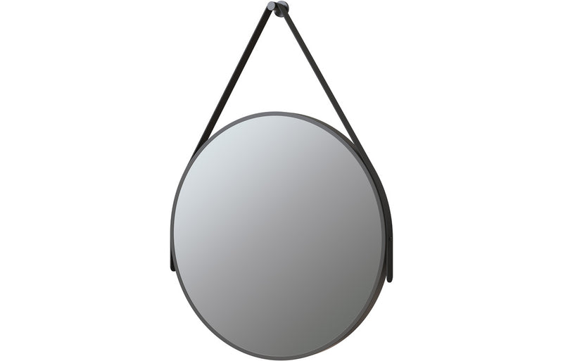 Summer 600mm Round Mirror - Matt Black - KPSB106271