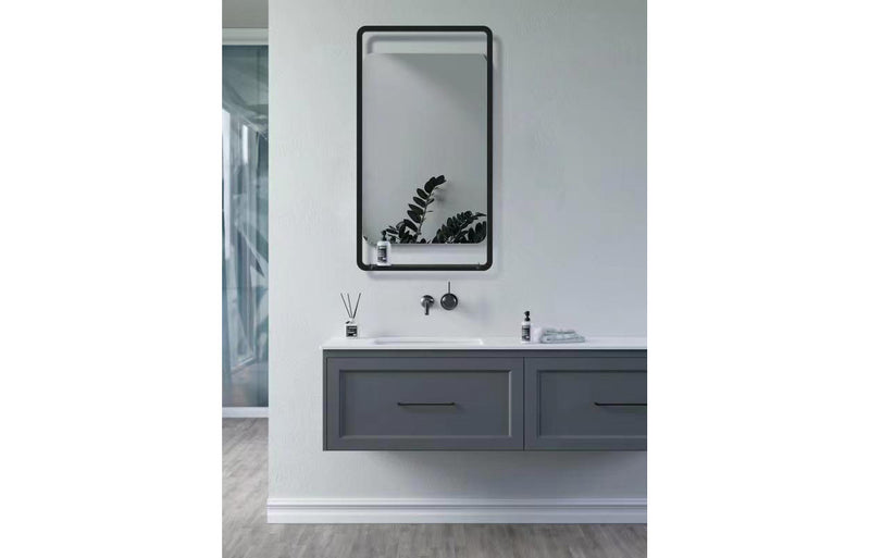 Jasmine 500mm Rectangle Mirror w/Shelf - KPSB106275