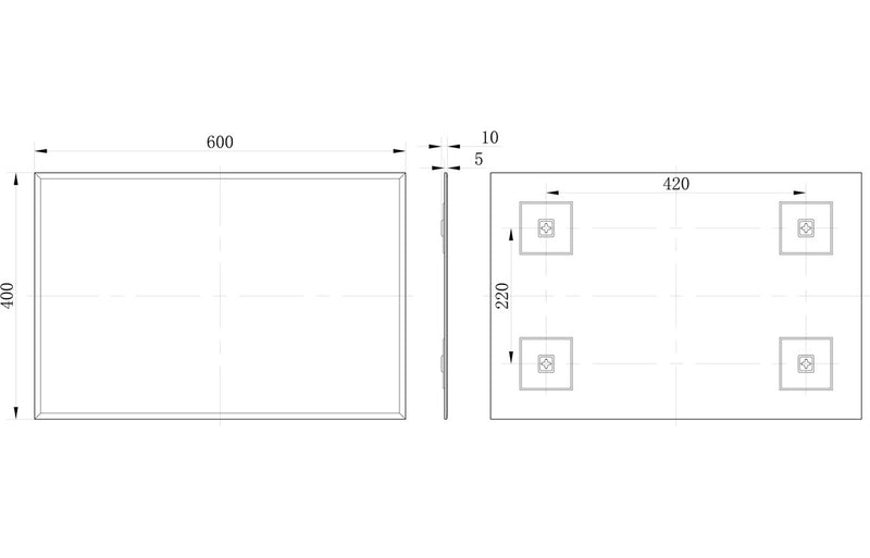 Olivia 400x600mm Rectangle Mirror - KPSB106285