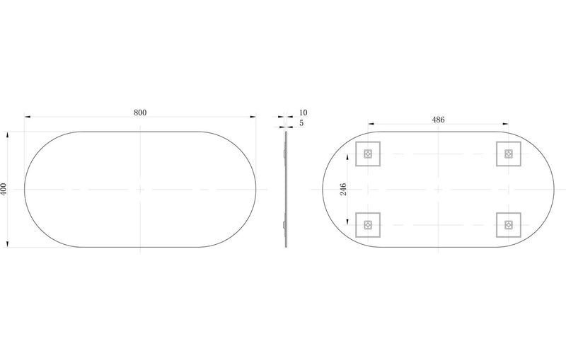 Olivia 400x800mm Oblong Mirror - KPSB106291