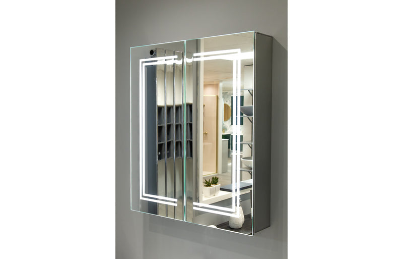 Michael 600mm 2 Door Front-Lit LED Mirror Cabinet - KPSB106300