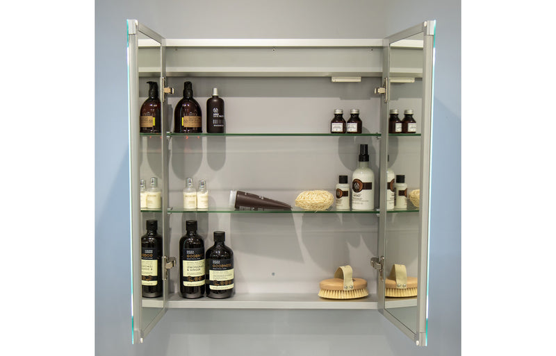 Michael 600mm 2 Door Front-Lit LED Mirror Cabinet - KPSB106300