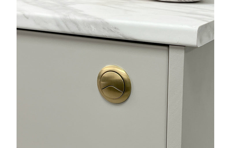 Dual Push Button Cover (Rod) - Brushed Brass - KPSB106325