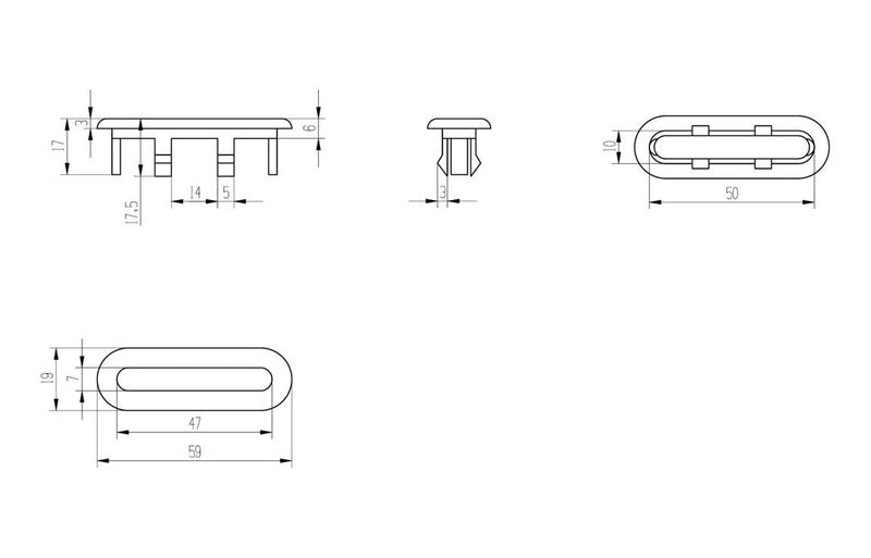 Oval Overflow Ring - White - KPSB106332