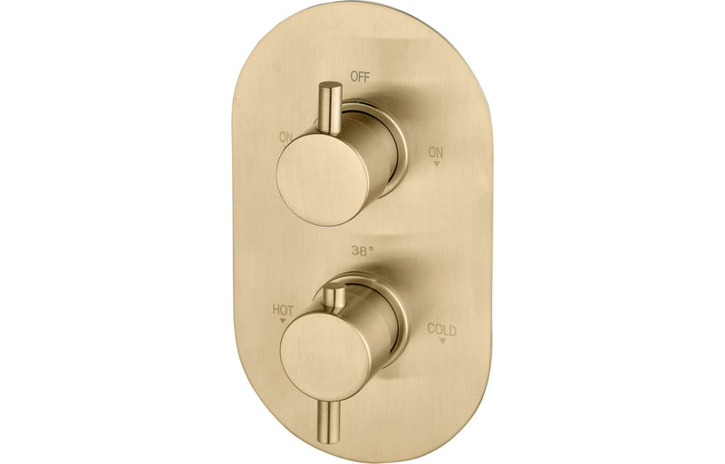 Two Outlet Shower Valve - Brushed Brass - KPSB106552