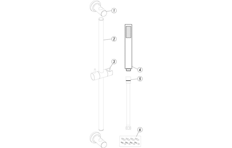 Slider Rail & Kit - Brushed Brass - KPSB106555