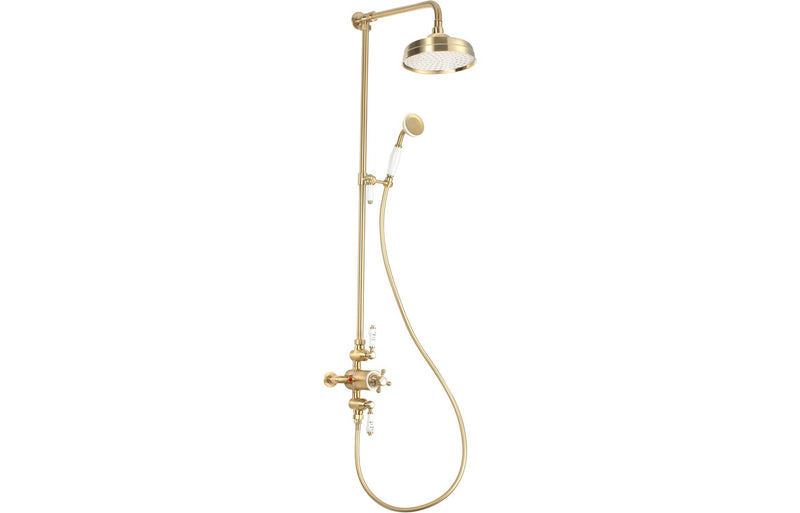 Jet Thermostatic Shower Kit - Brushed Brass - KPSB106787