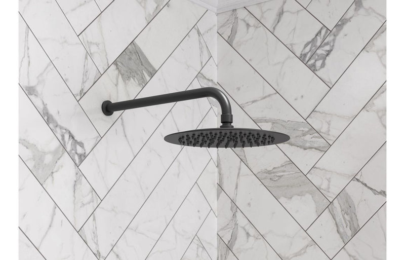 Hydro 320mm Round Shower Arm - Matt Black - KPSB106788