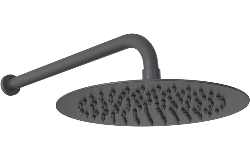 Hydro 200mm Round Ultraslim Showerhead - Matt Black - KPSB106792