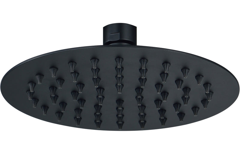 Hydro 250mm Round Ultraslim Showerhead - Matt Black - KPSB106793