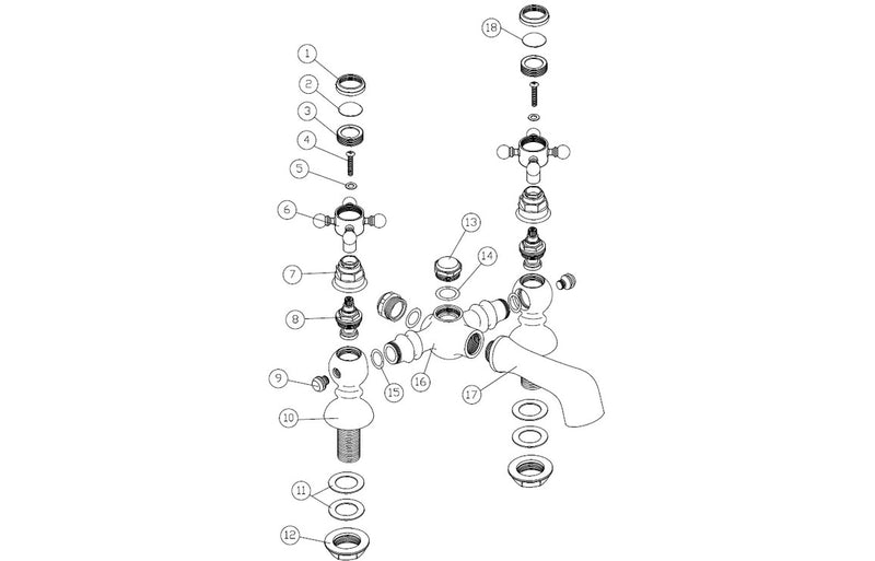 Stour Bath Filler - Brushed Brass 0.5 Bar - KPSB106801
