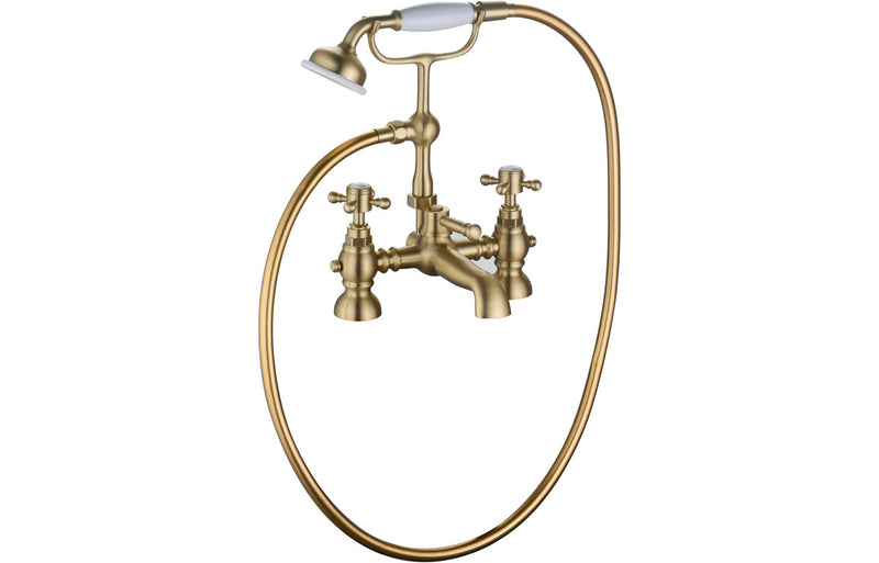 Stour Bath/Shower Mixer & Shower Kit - Brushed Brass 0.1 Bar - KPSB106802