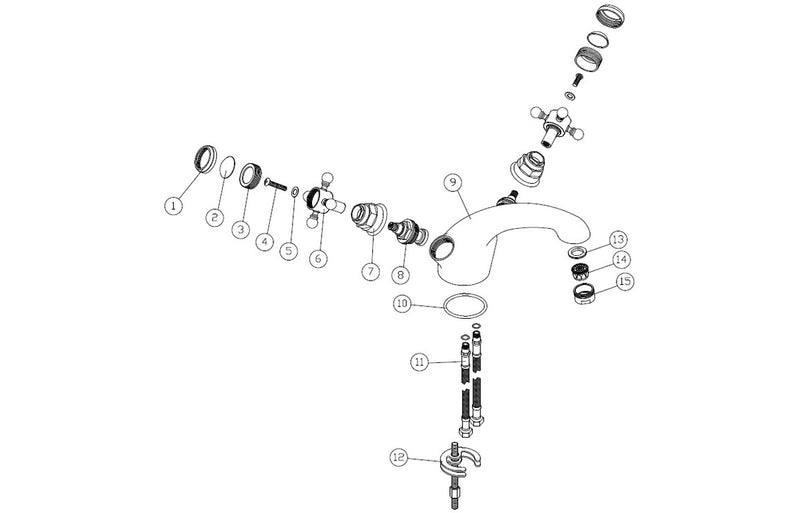 Stour Basin Mixer & Pop Up Waste - Brushed Brass 0.1 Bar - KPSB106803