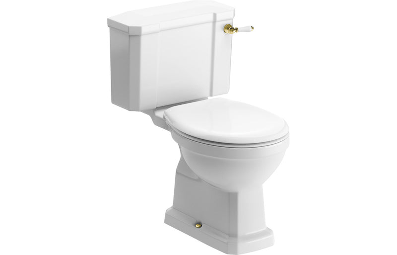 Rochester Close Coupled WC & Soft Close Seat w/Br.Brass Finishes - KPSB106870