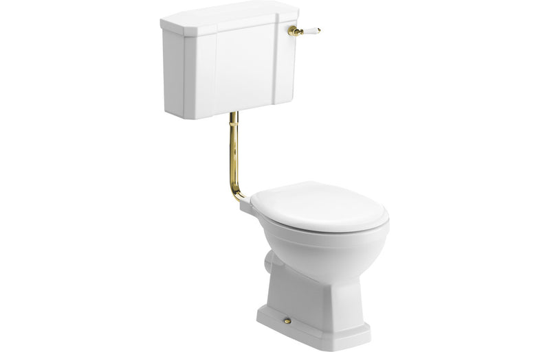 Rochester Low Level WC & Soft Close Seat w/Br.Brass Finishes - KPSB106872