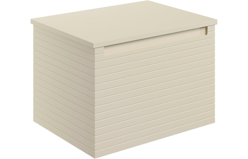 Lily 600mm Wall Hung 1 Drawer Basin Unit & Worktop - Matt Cotton - KPSB106928