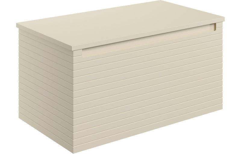 Lily 800mm Wall Hung 1 Drawer Basin Unit & Worktop - Matt Cotton - KPSB106930