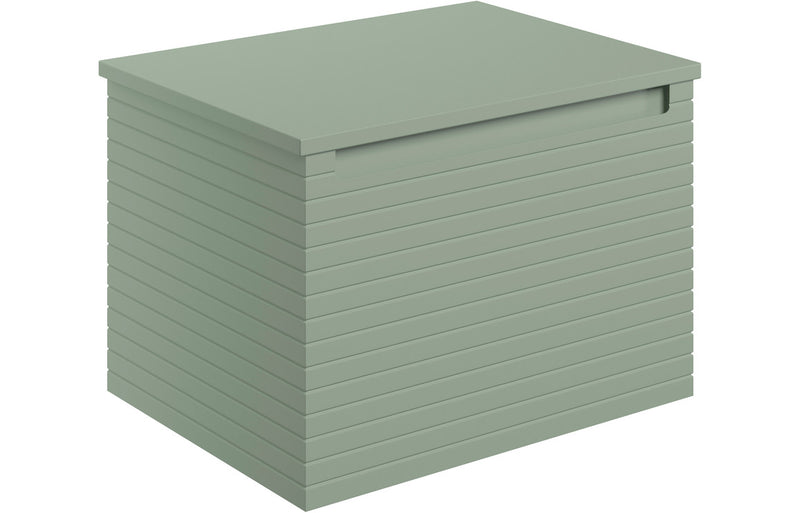 Lily 600mm Wall Hung 1 Drawer Basin Unit & Worktop - Matt Willow Green - KPSB106938