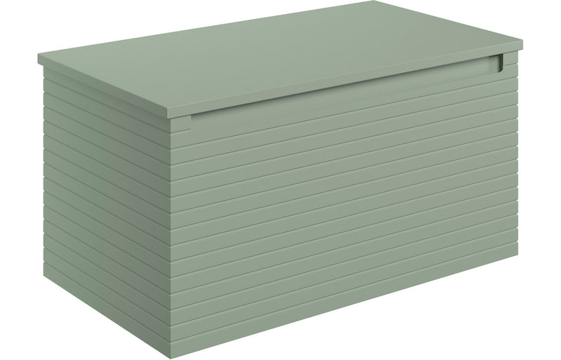Lily 800mm Wall Hung 1 Drawer Basin Unit & Worktop - Matt Willow Green - KPSB106940