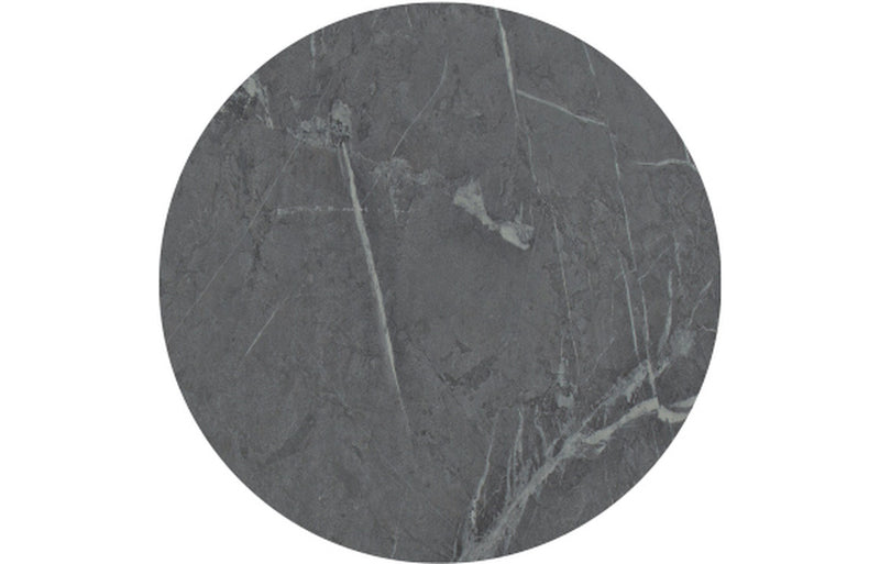 Jasmine 800mm Wall Hung Grey Marble Basin Shelf & Black Bottle Trap - KPSB106948