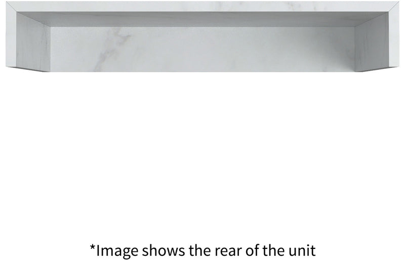 Jasmine 800mm Wall Hung Basin Shelf - White Marble - KPSB106969