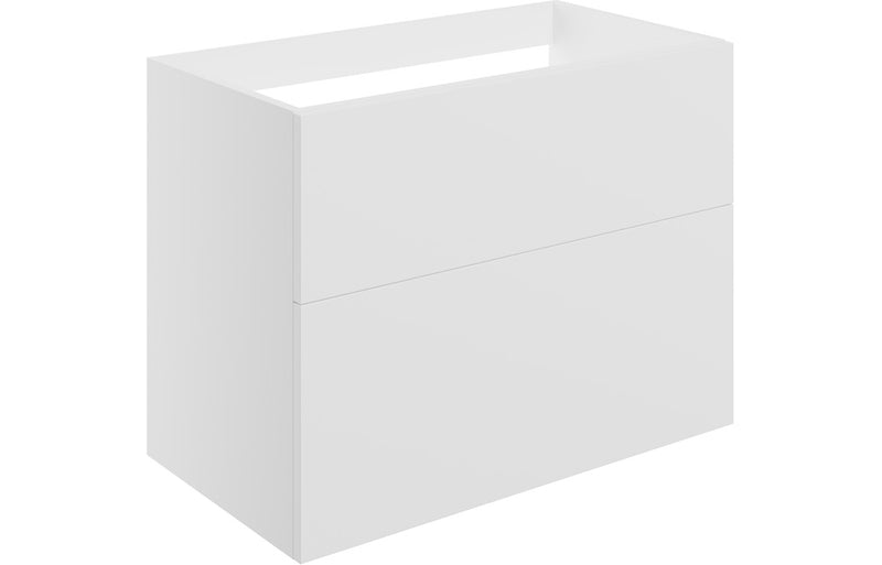 Violet 790mm Wall Hung 2 Drawer Basin Unit (No Top) - Matt White - KPSB106983