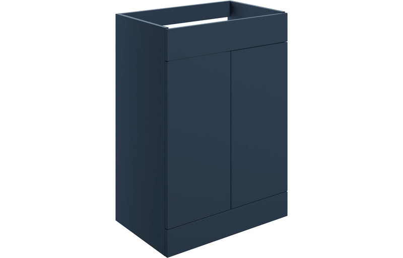 Violet 590mm Floor Standing 2 Door Basin Unit (No Top) - Matt Deep Blue - KPSB106990