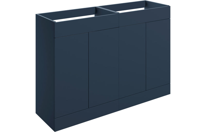Violet 1180mm Floor Standing 4 Door Basin Unit (No Top) - Matt Deep Blue - KPSB106991