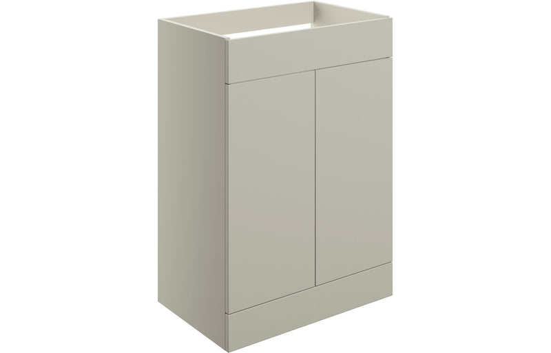 Violet 590mm Floor Standing 2 Door Basin Unit (No Top) - Matt Latte - KPSB106996