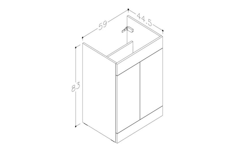 Violet 1180mm Floor Standing 4 Door Basin Unit (No Top) - Matt Antique Rose - KPSB107003