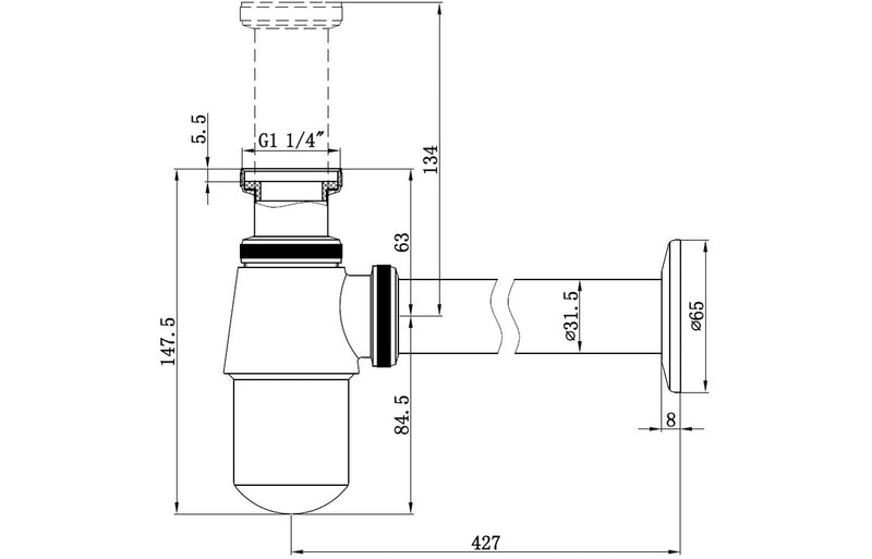 Bottle Trap - Matt Black - KPSB107154
