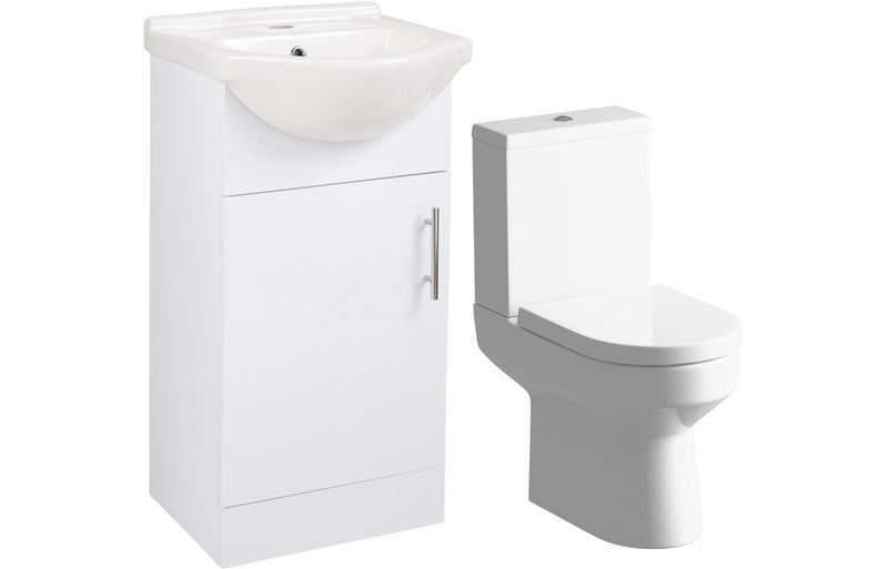 Olive 450mm Vanity & C/C Toilet Pack - KPSB107166
