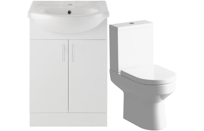 Olive 550mm Vanity & C/C Toilet Pack - KPSB107167