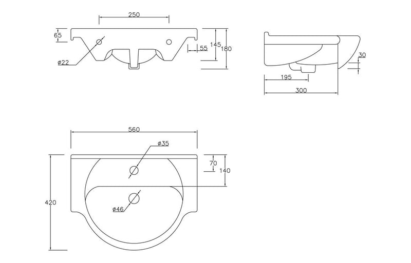 Olive 550mm Vanity & C/C Toilet Pack - KPSB107167