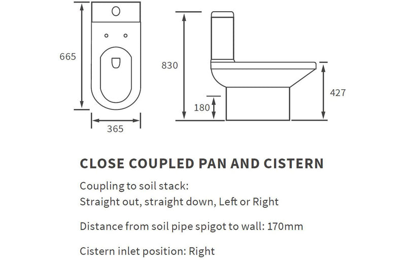 Olive 550mm Vanity & C/C Toilet Pack - KPSB107167