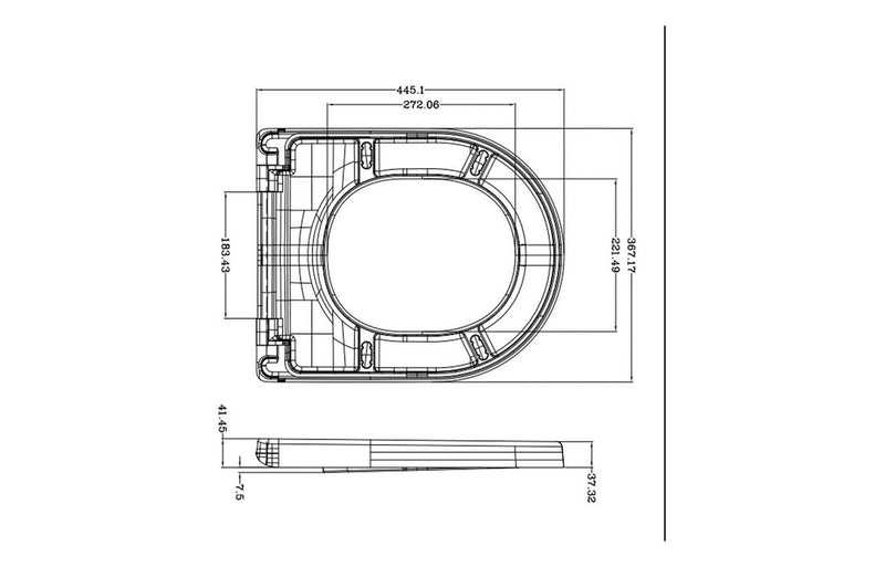 Hadlow Soft Close Toilet Seat - White - KPSB107410
