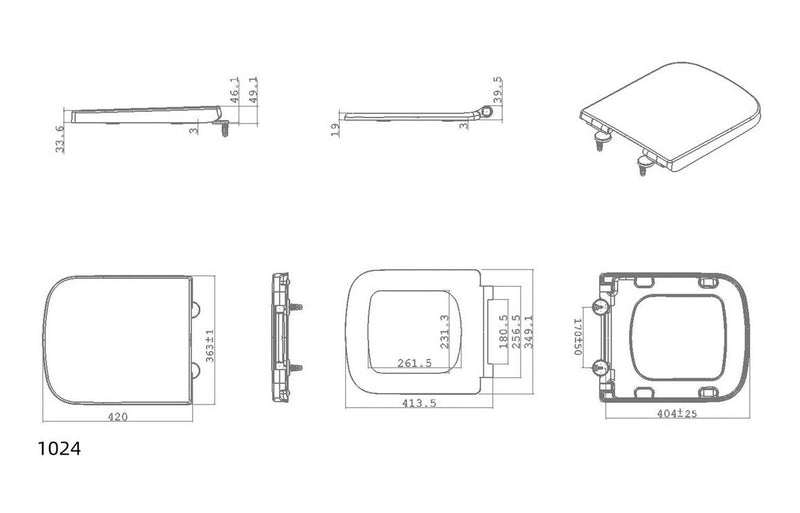 Ash Wrapover Soft Close Toilet Seat - White - KPSB107420