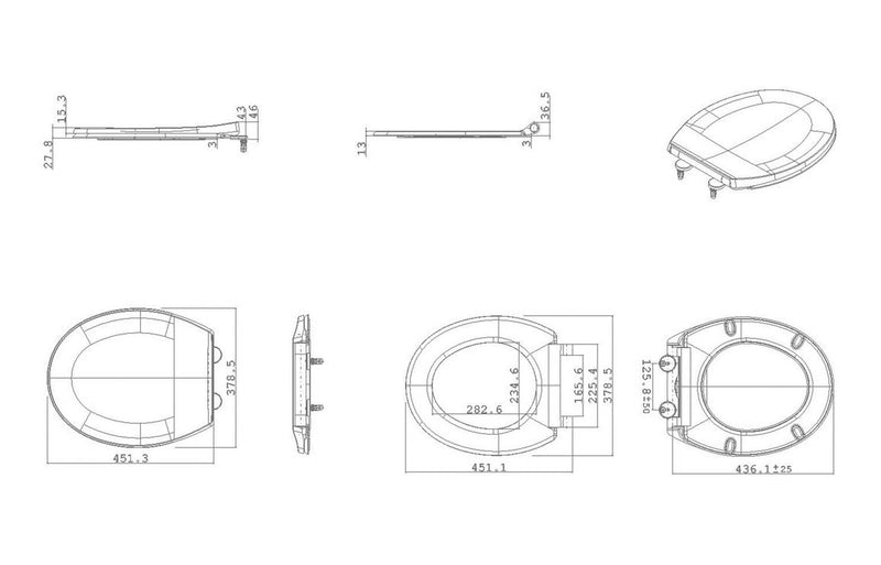 Rochester Soft Close Toilet Seat - White - KPSB107425
