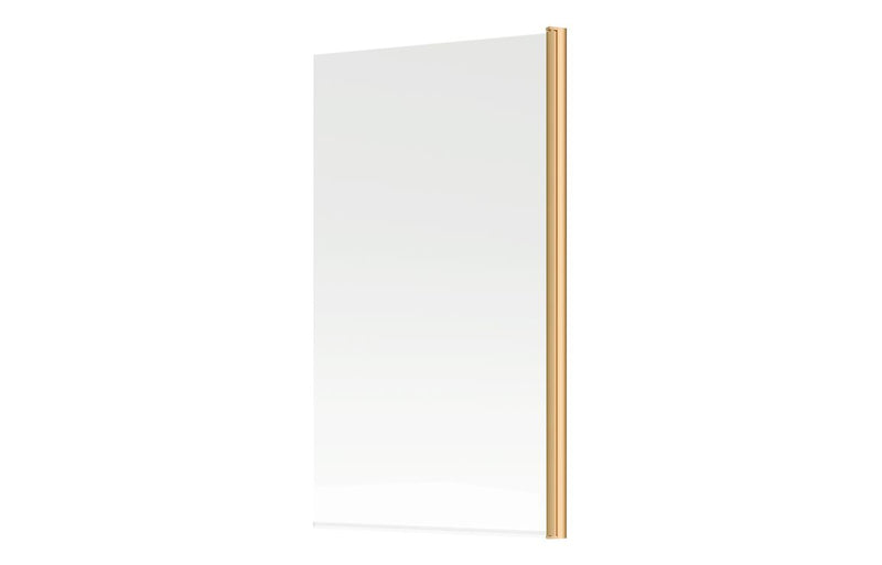 Single Straight Bath Screen - Brushed Brass - KPSB107501