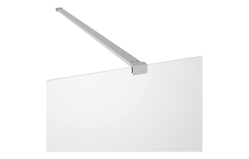 Crystal 800mm Wetroom Panel & Support Bar - Chrome - KPSB107516