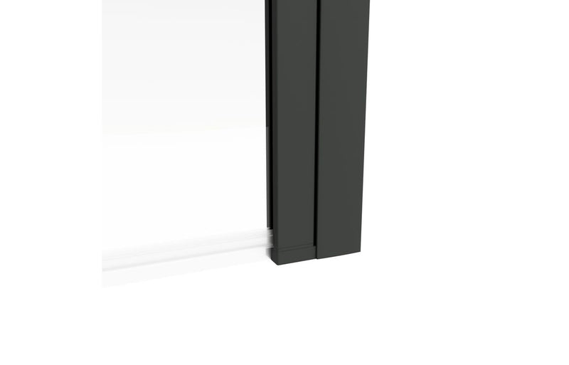 1400mm Square Bath Screen - Black - KPSB108068