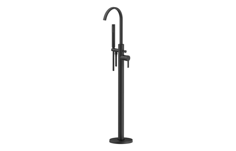 Dart Floor Standing Bath/Shower Mixer - Matt Black 1.5 Bar - KPSB108098