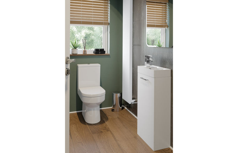 Willow 410mm F/S Basin Unit & C/C Toilet Pack - Grey Gloss - KPSB108116