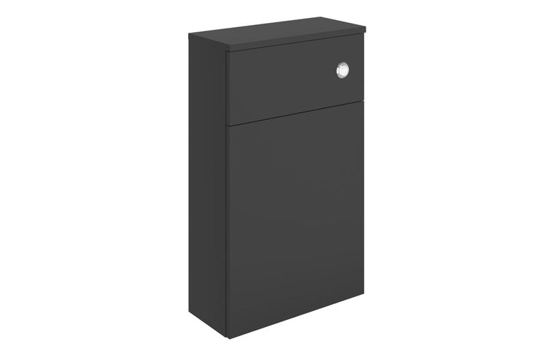 Iris 500mm WC Unit - Matt Black & Glass - KPSB108462