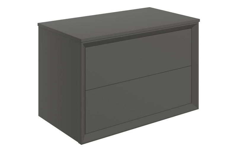 Pansy 800mm Wall Hung 2 Drawer Basin Unit & Top - Matt Clay - KPSB108473