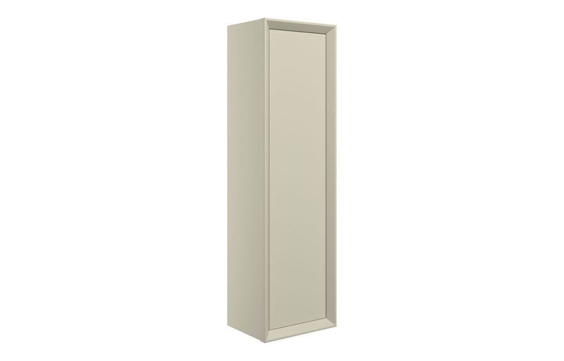 Pansy 345mm Wall Hung 1 Door Tall Unit - Matt Cotton - KPSB108478
